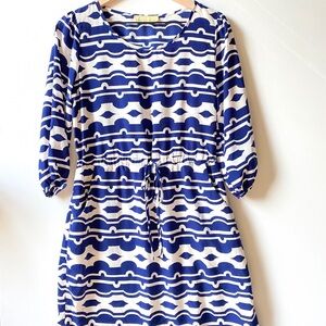 how.very.loved blue & white drawstring dress, Sz S